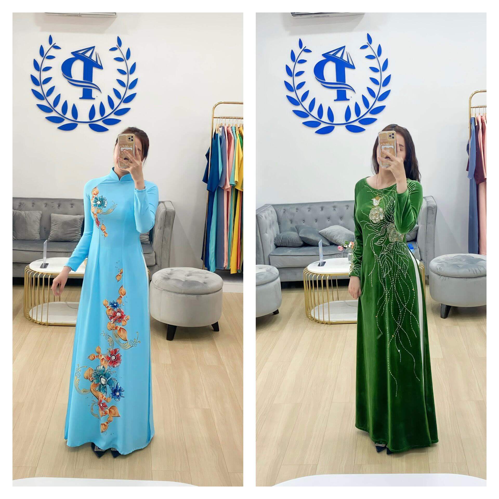 so sánh giữa áo dài truyền thống và cách tân trong mùa thu tạo dáng chụp ảnh ở hà nội